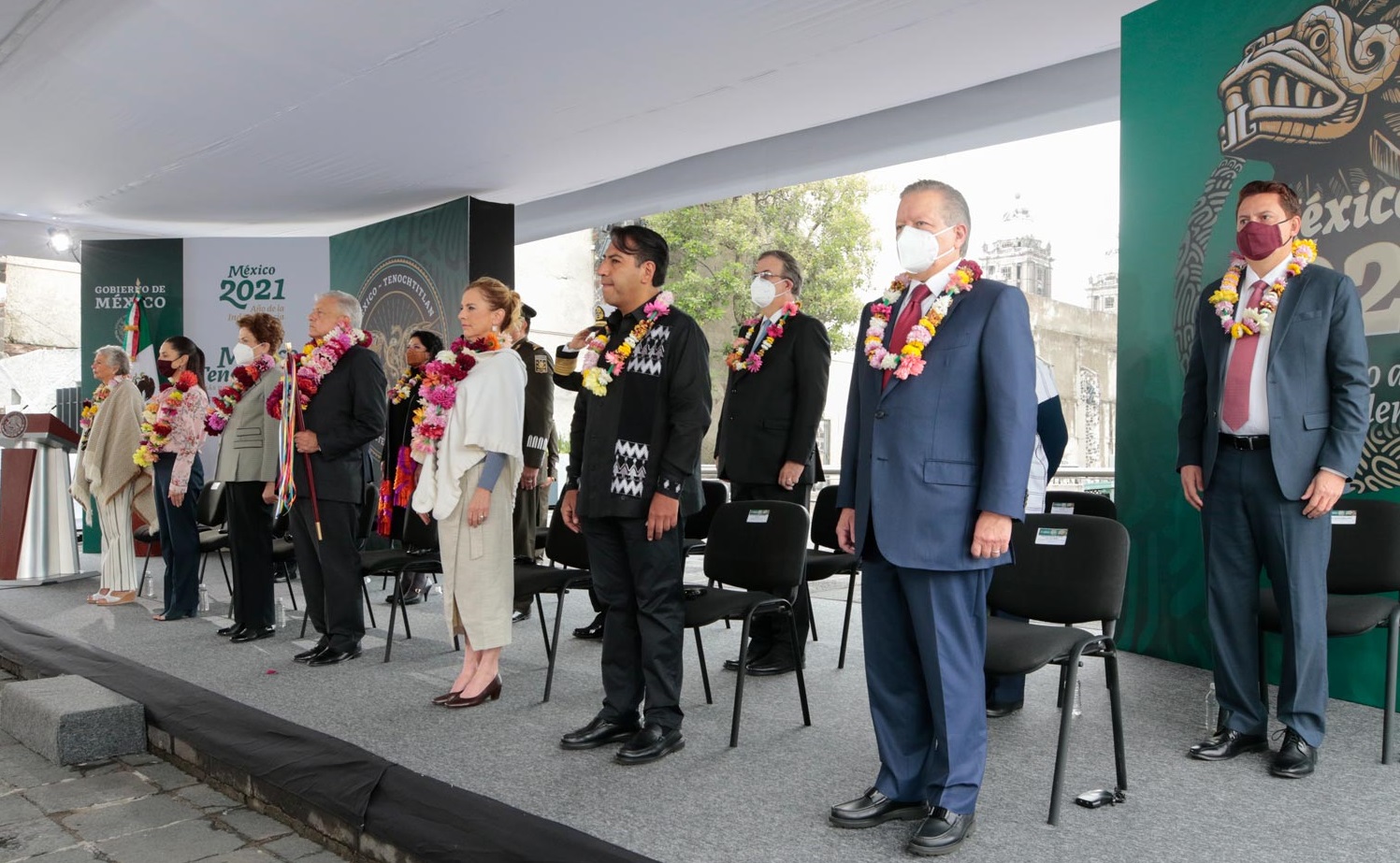 Lopez Obrador conmemora 700 anos de la fundacion de Mexico Tenochtitlan