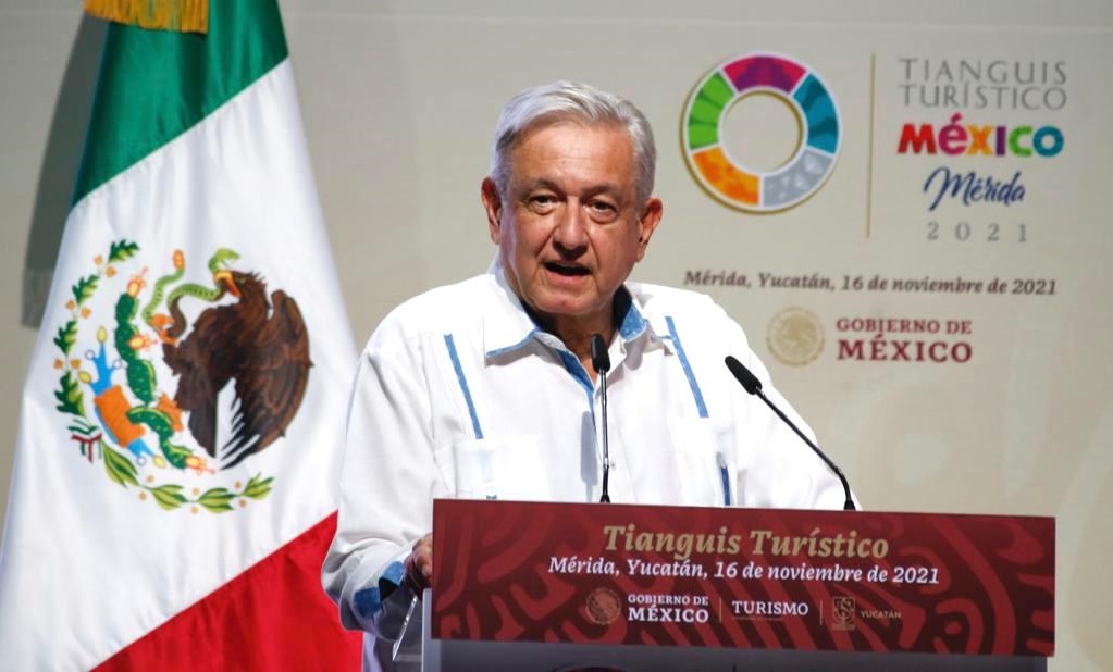 Lopez Obrador inaugura Tianguis Turistico 2021 en Merida destaca potencial de Mexico en el sector