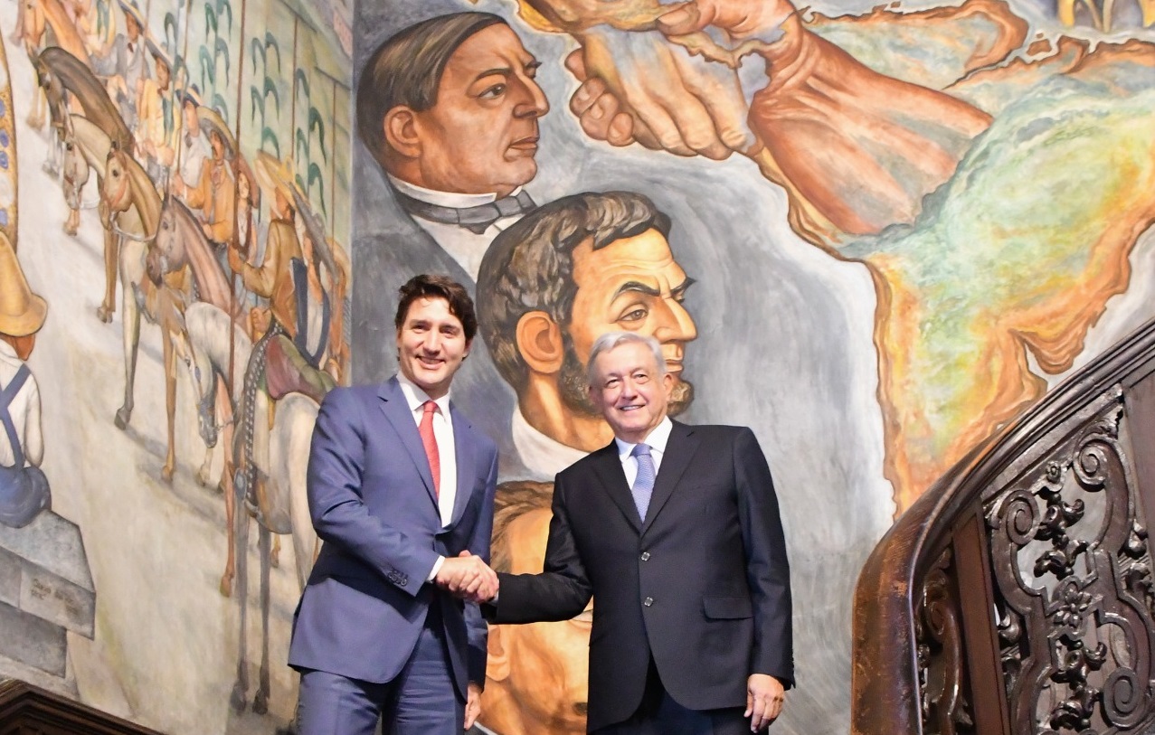Lopez Obrador y Justin Trudeau encabezan reunion bilateral