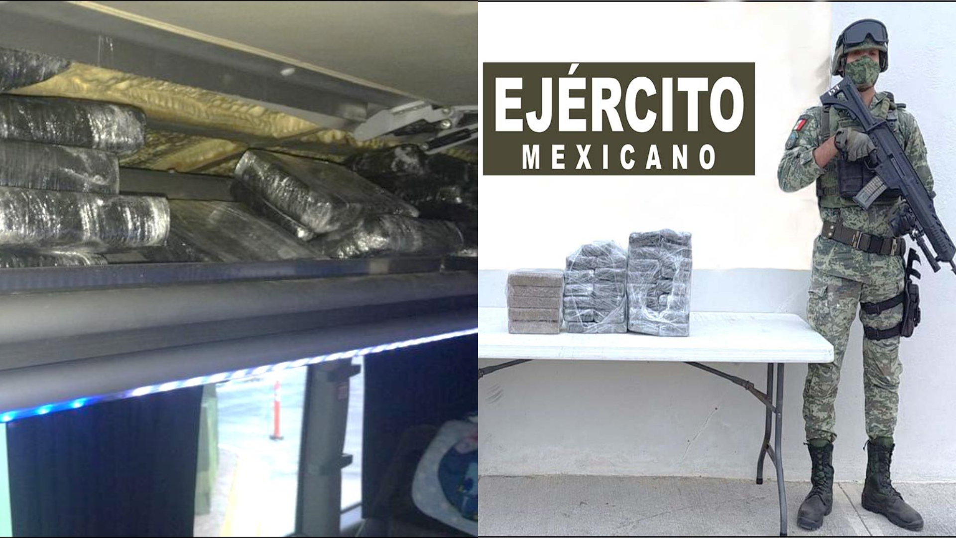 Ejercito Mexicano aseguro 34 kilogramos de cocaina en el estado de Tamaulipas