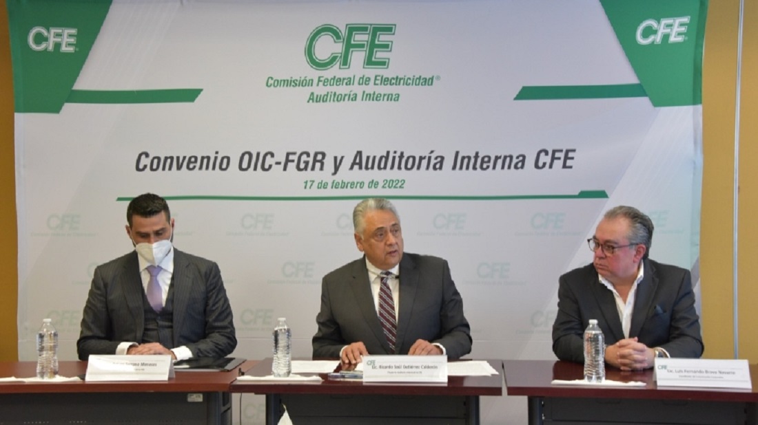 Fiscalia General de la Republica y CFE firman convenio que contribuira a prevenir y erradicar la corrupcion y a fortalecer la rendicion de cuentas
