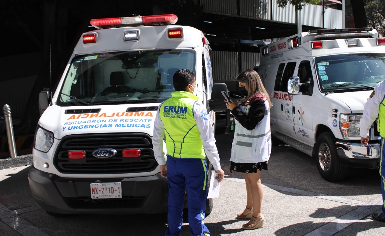 Inician AGEPSA Semovi y Sedema verificacion de ambulancias en la Ciudad de