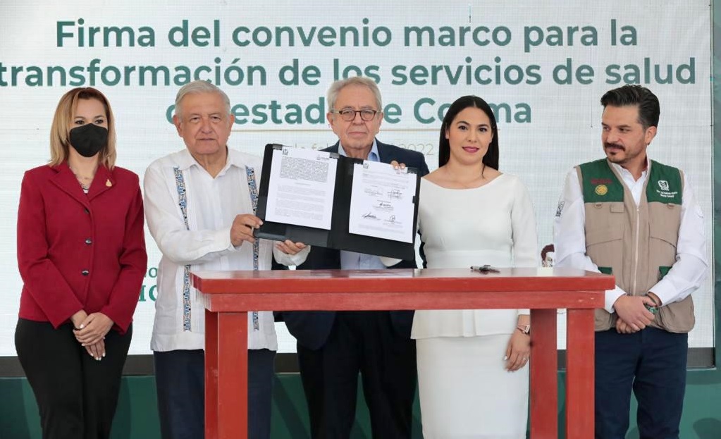 Plan de seguridad reduce delitos de impacto en Colima Lopez Obrador firma convenio de federalizacion de servicios de salud en la entidad