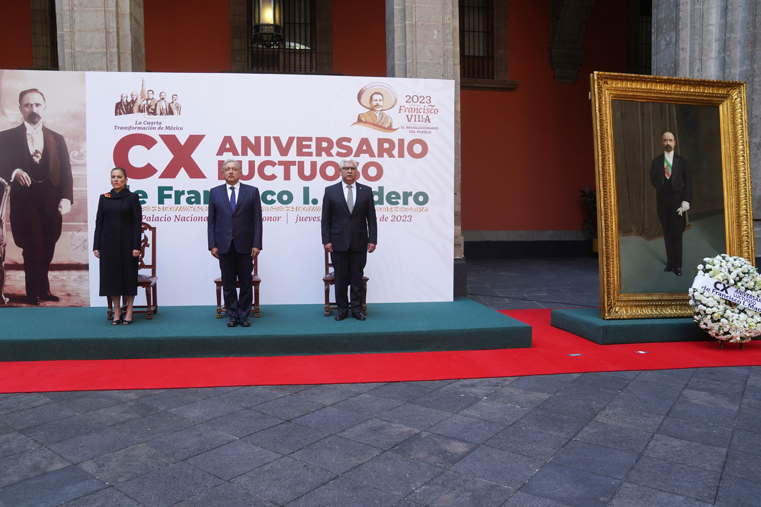 2023 02 23 Presidente AMLO CX Aniversario Luctuoso de Francisco I Madero Palacio Nacional Foto 07